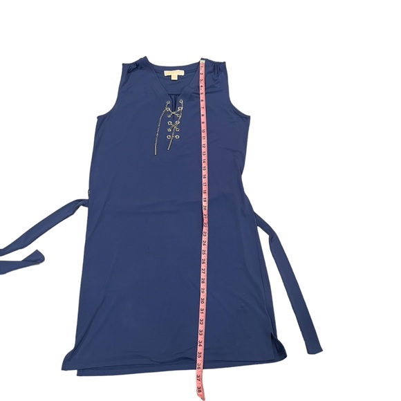 Michael Kors Sleeveless Blue Chain Dress - Picture 8 of 8